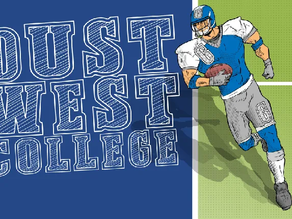 Dust West College font