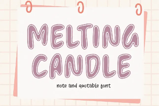 Melting Candle font