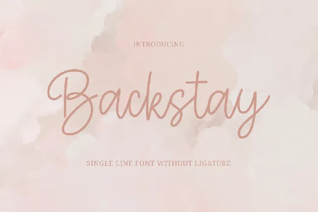 Backstay font