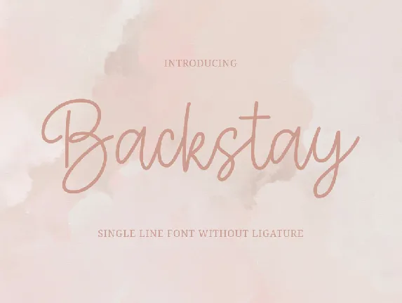 Backstay font