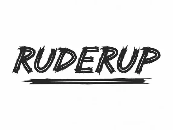 RUDERUP Unique Display font