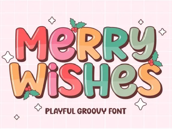 Merry Wishes Display font