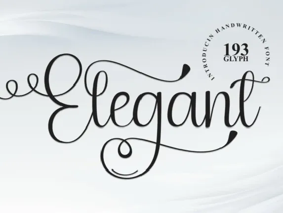 Elegant Calligraphy Typeface font