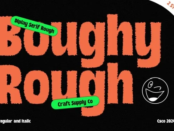 Boughy Rough font