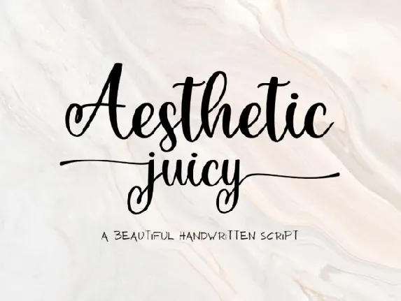 Aesthetic Juicy font