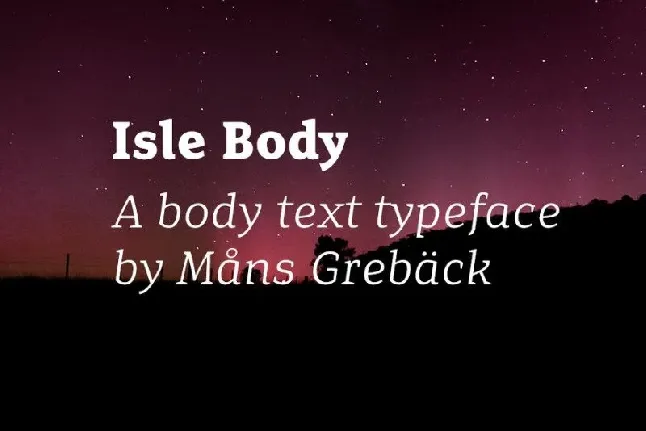 Isle Body Family font