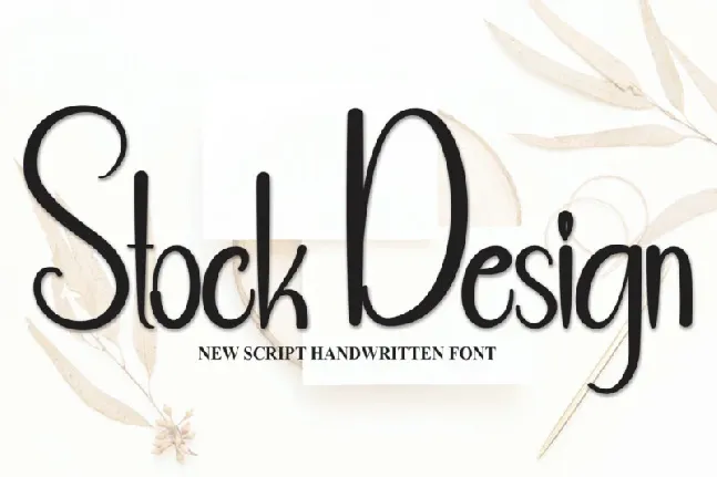 Stock Design Handwritten font