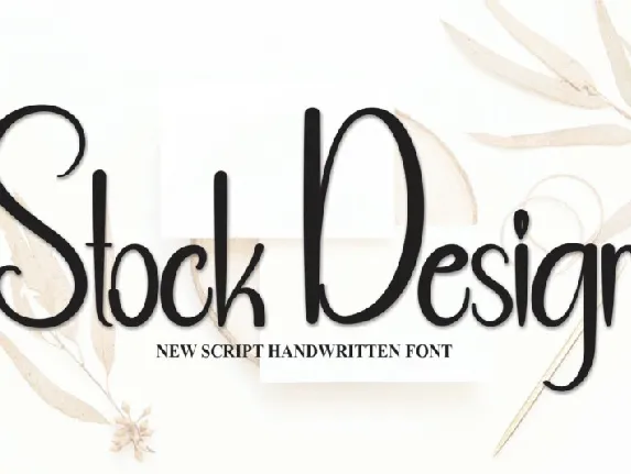 Stock Design Handwritten font