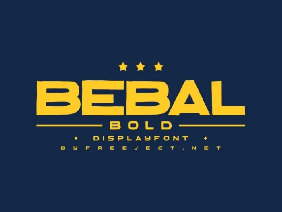 Bebal Bold Display font