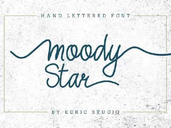 Moody Star Script font