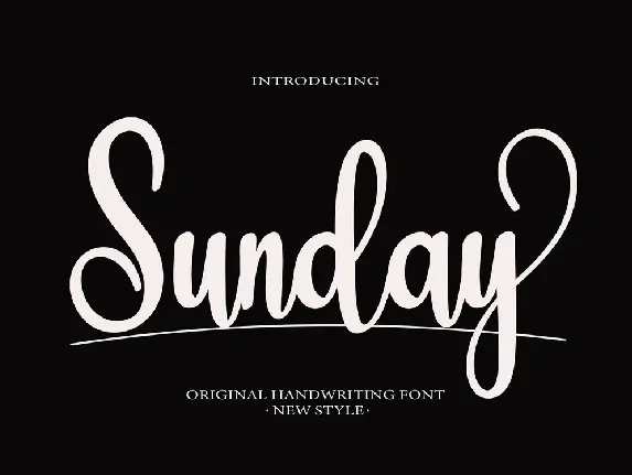 Sunday font