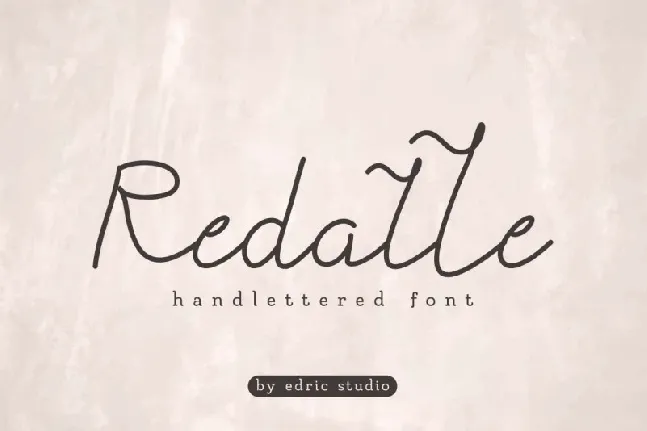 Redalle Monoline Handlettered font