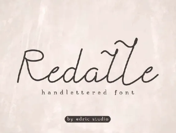 Redalle Monoline Handlettered font