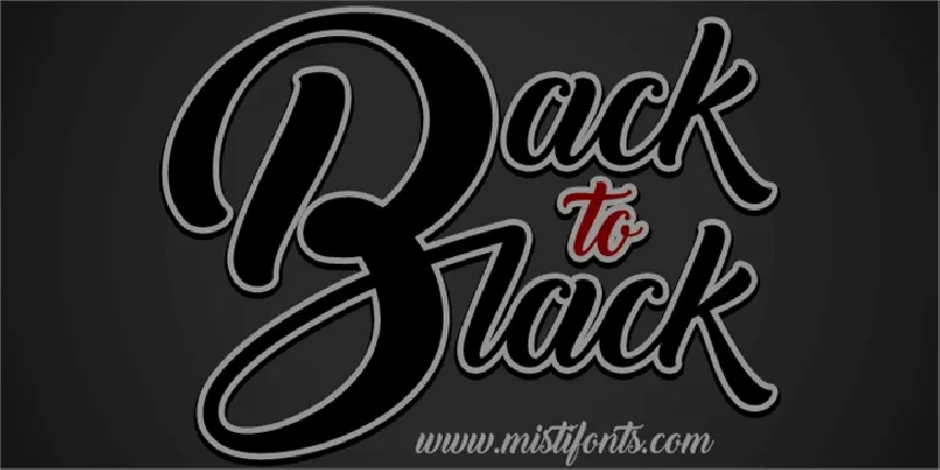 Back to Black Free font