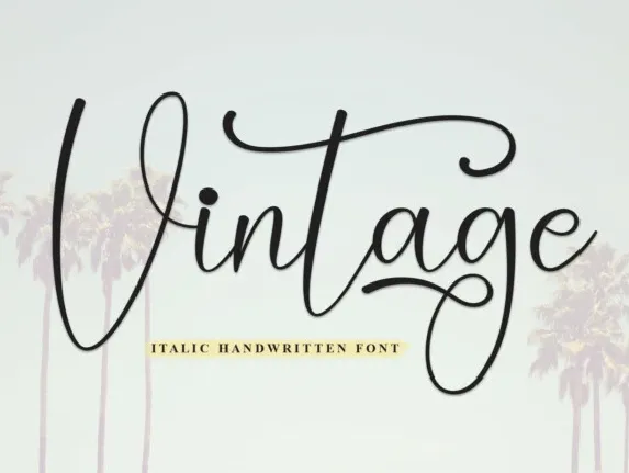 Vintage Calligraphy Typeface font