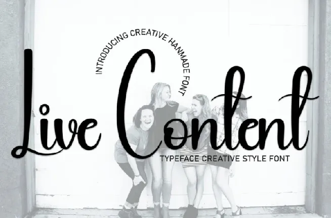 Live Content Script font