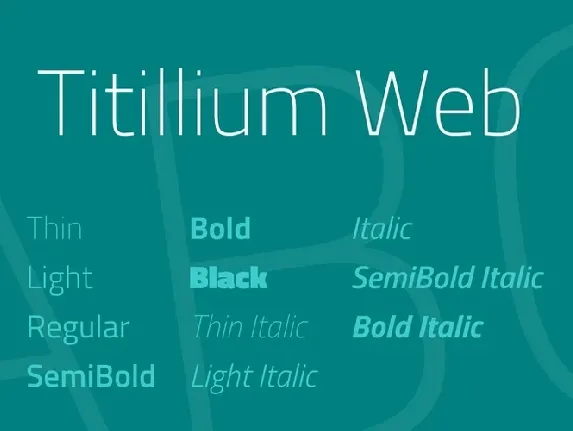 Titillium Web Family font