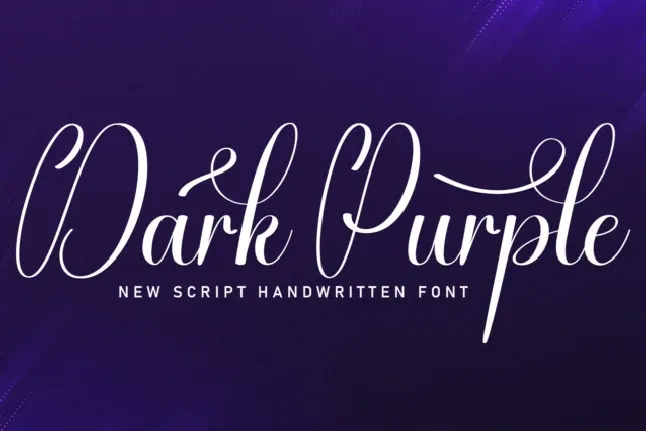 Dark Purple Script font