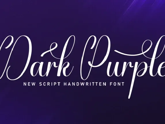 Dark Purple Script font