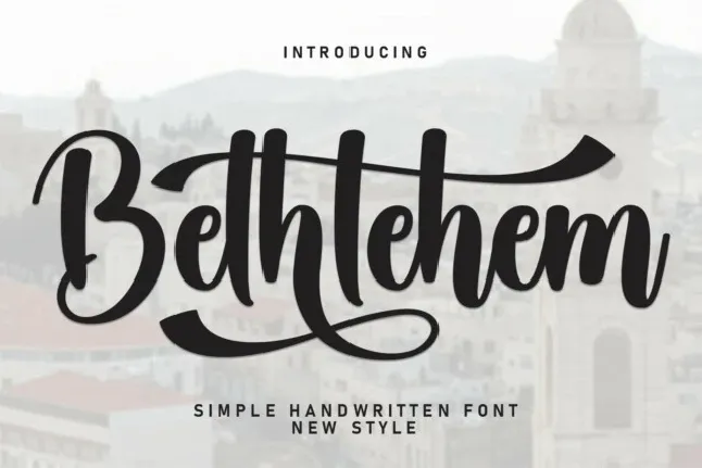 Bethlehem Script font