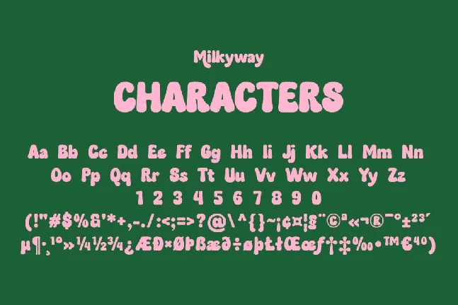 Milkyway DEMO font