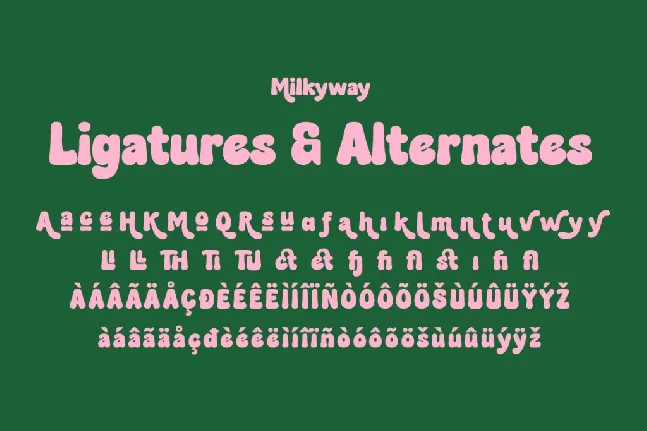 Milkyway DEMO font