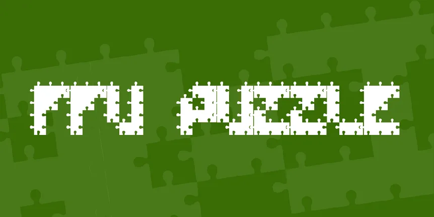 FFU Puzzle font