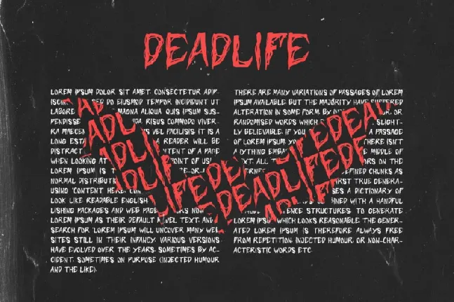 Deadlife font