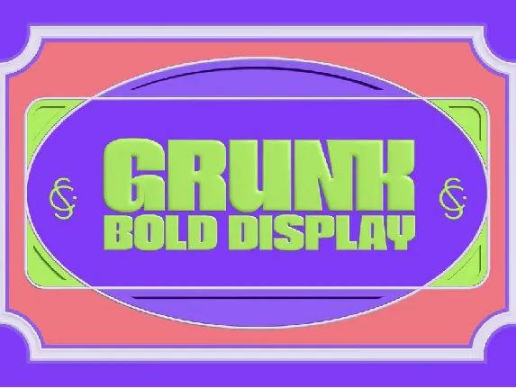 Grunk Bold Typeface font