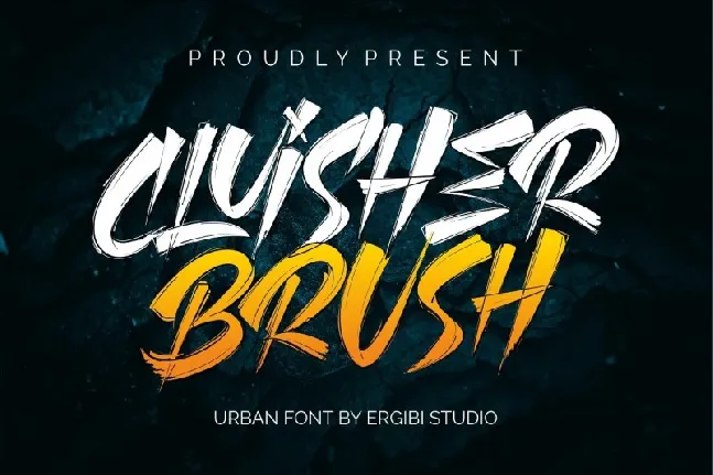 Cluisher Brush font