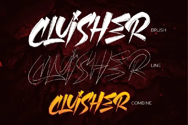 Cluisher Brush font