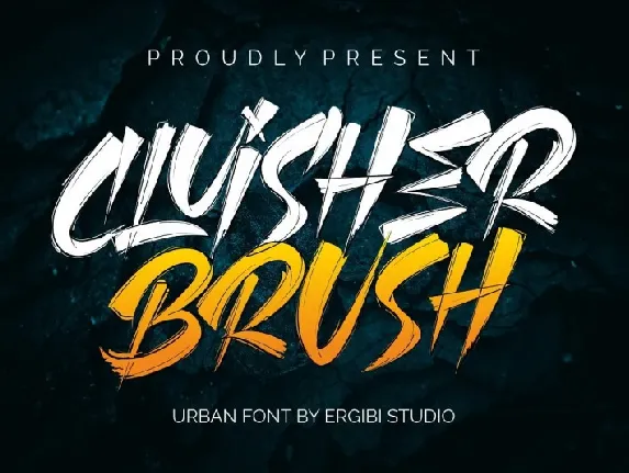 Cluisher Brush font