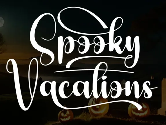 Spooky Vacations Script font