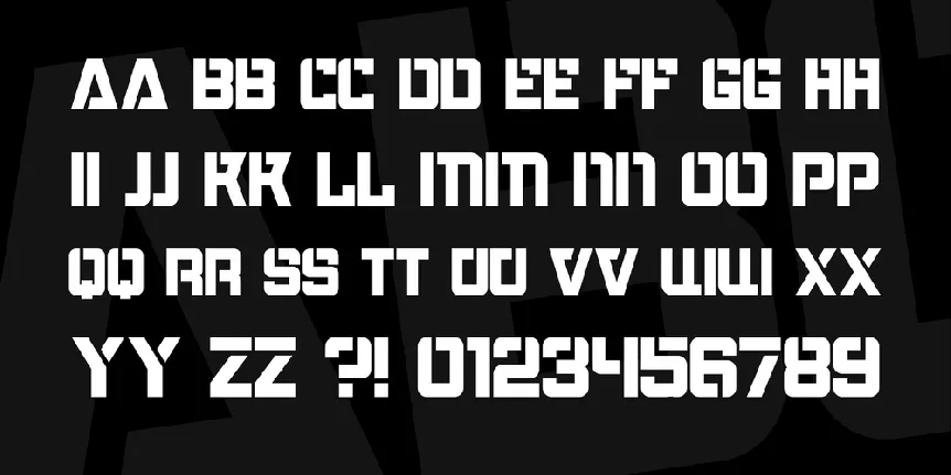 Bombardment font