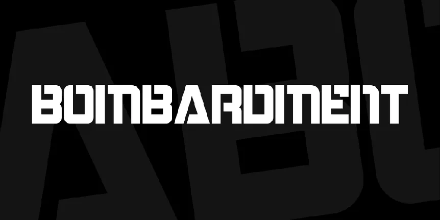 Bombardment font