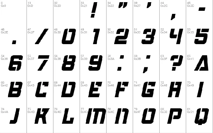 Bombardment font