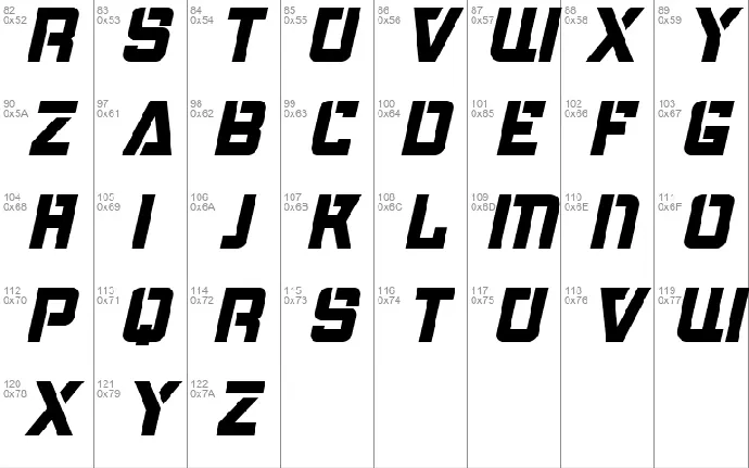 Bombardment font