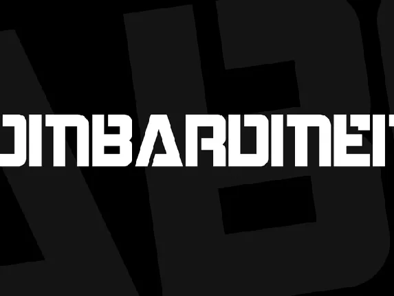 Bombardment font