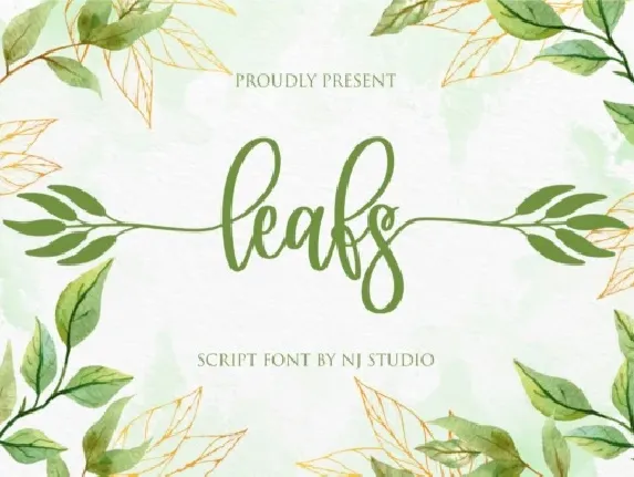 Leafs Calligraphy Script font