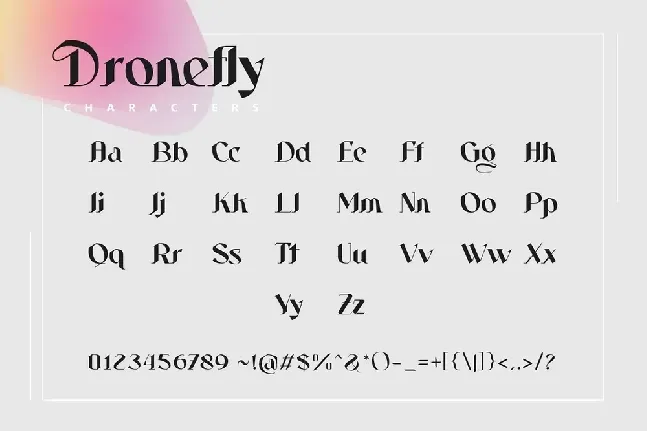 Dronefly font