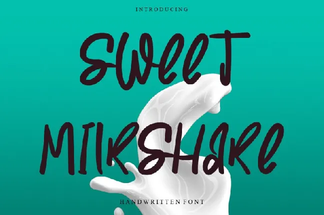 Sweet Milkshake font