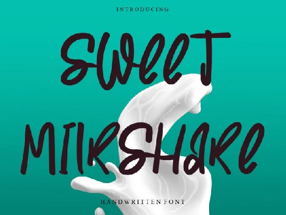 Sweet Milkshake font