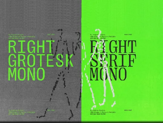 Right Mono Family font