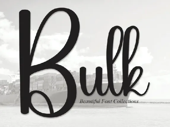 Bulk Script font