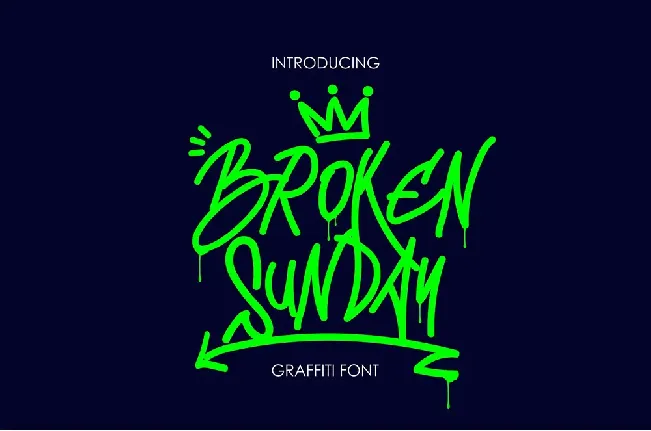 Broken Sunday font