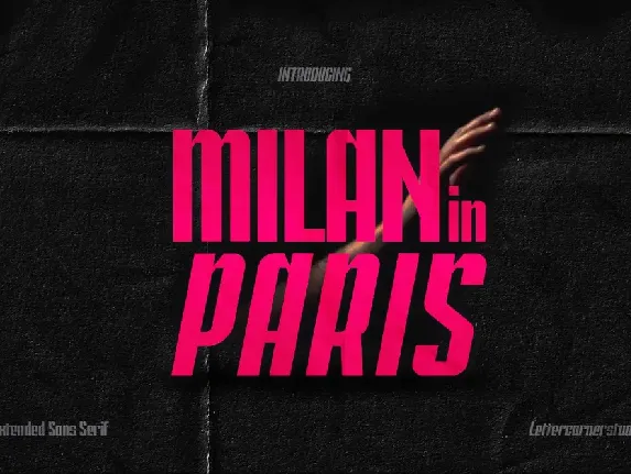 Milan in Paris font