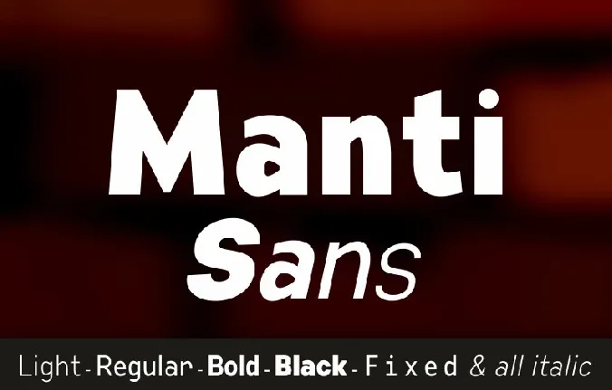 Manti Sans Family font