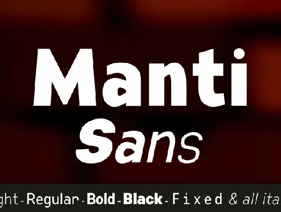 Manti Sans Family font