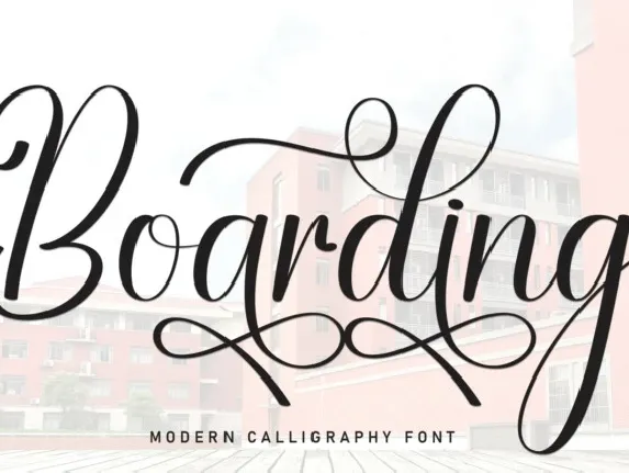 Boarding Script font