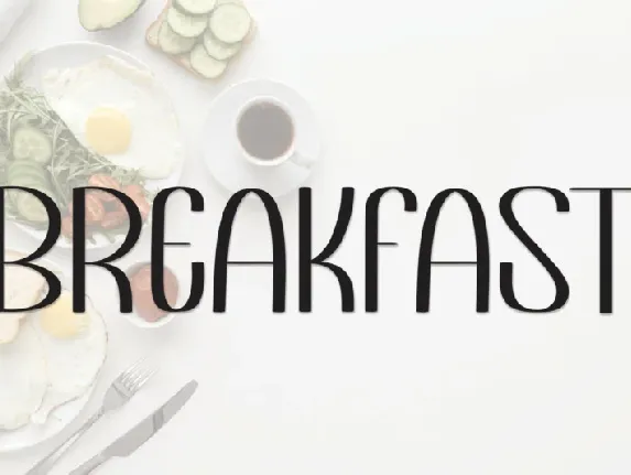 Breakfast Display font